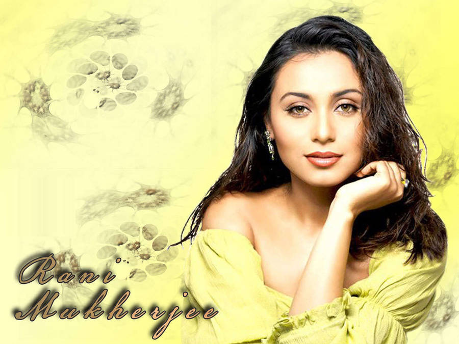 Rani Mukerji Yellow Poster Wallpaper