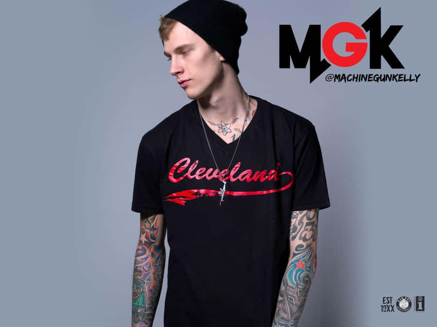 Rapper Mgk Performs On Stage Wallpaper