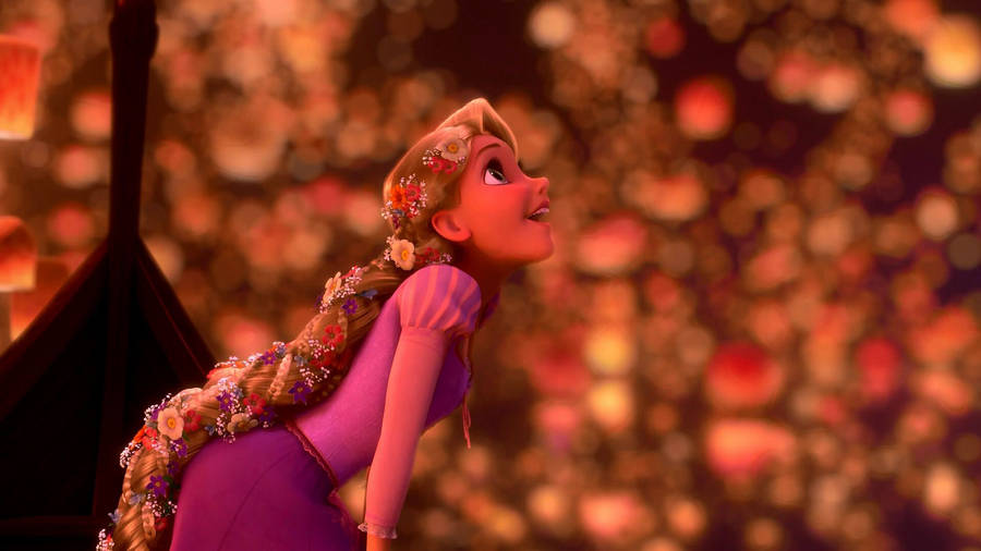 Rapunzel Admiring The Sky Wallpaper