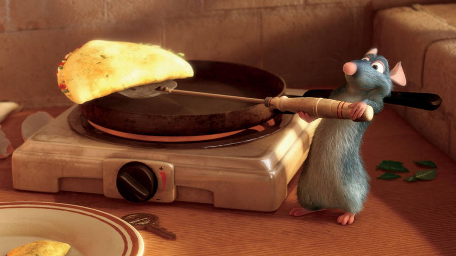 Ratatouille Chef With Omelet Wallpaper