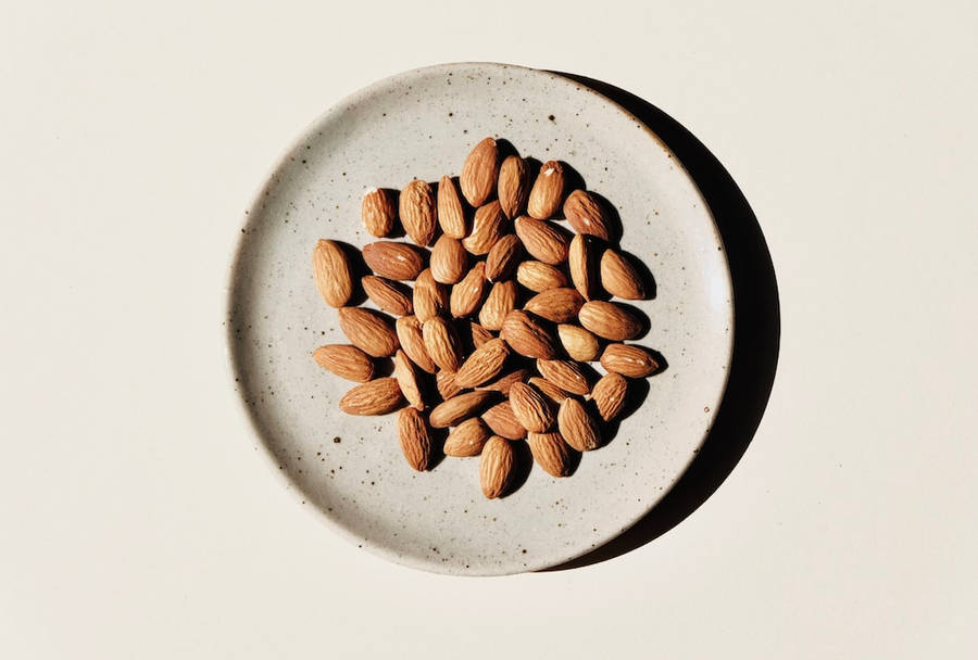 Raw Whole Almonds Wallpaper