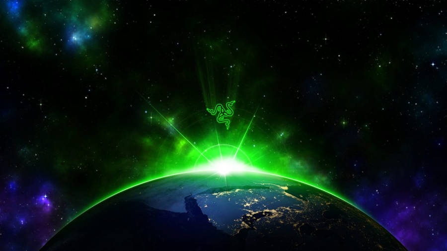 Razer Logo On Earth 4k Wallpaper