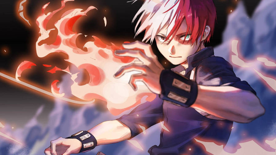 Ready To Fight Todoroki Aesthetic Wallpaper