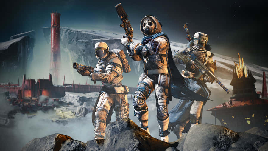 “ready Your Weapon. Fight The Darkness In Destiny 2.” Wallpaper