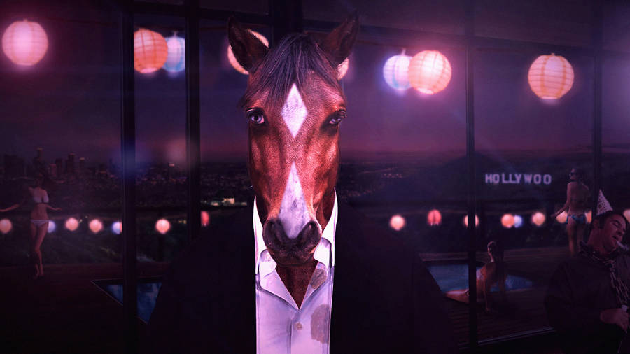 Realistic Bojack Horseman Digital Art Wallpaper