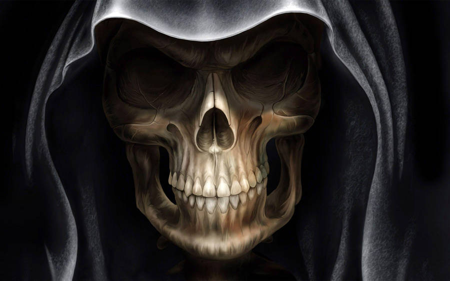 Realistic Skeleton Black Devil Hd Wallpaper