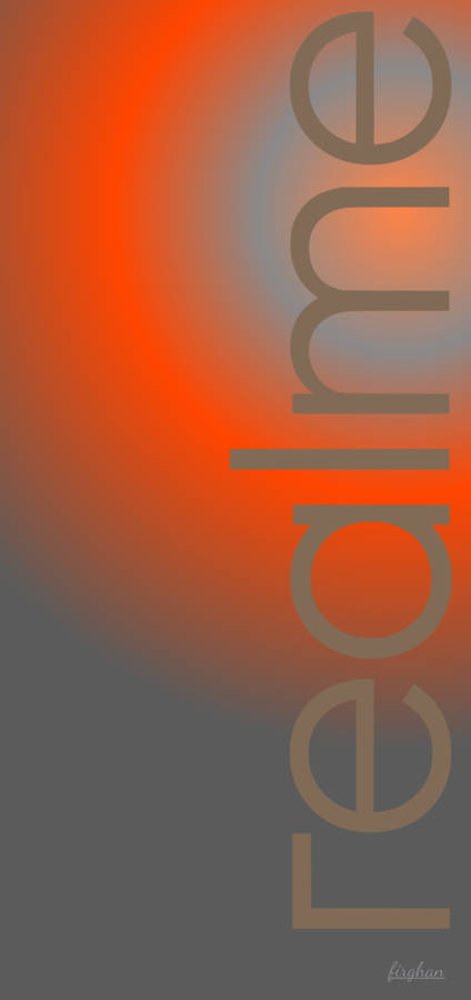 Realme Logo Orange Gray Abstract Wallpaper