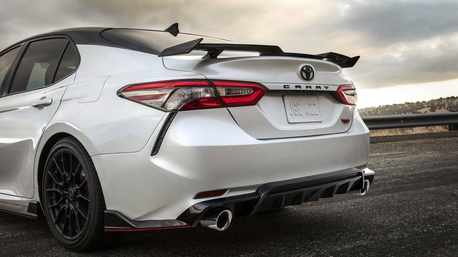 Rear Of White Camry Toyota 4k Wallpaper