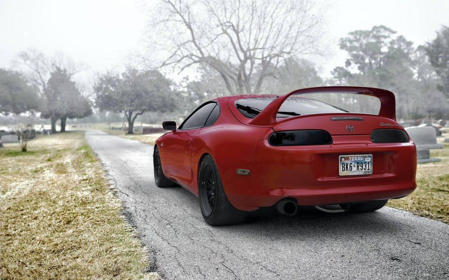 Red 1994 Toyota Supra Mk4 Wallpaper