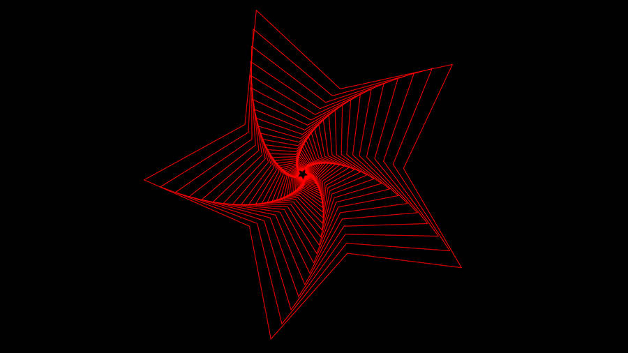 Red 4k Uhd Star Black Background Wallpaper