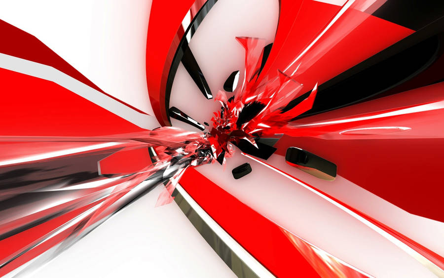 Red Abstract 3d Desktop Wallpaper