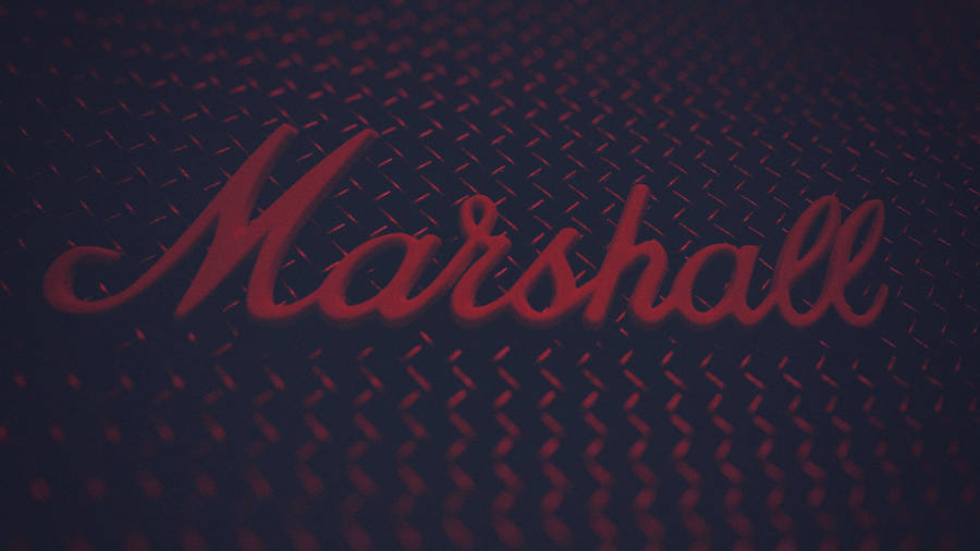 Red Aesthetic Marshall Logo Wallpaper