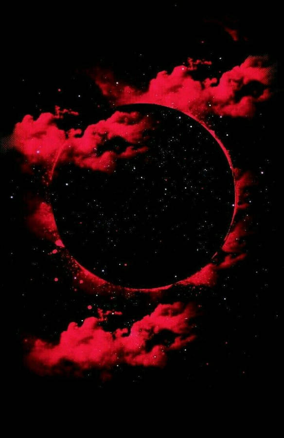 Red And Black Aesthetic Planet Wallpaper