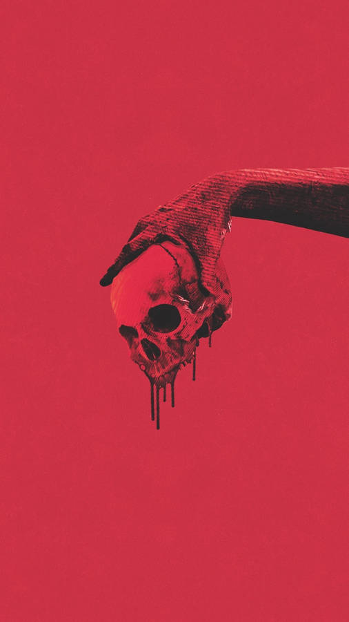 Red And Black Aesthetic Skull Wallpaper