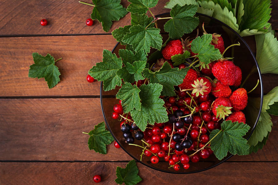 Red And Black Currant Berries Fresh Fruits Wallpaper