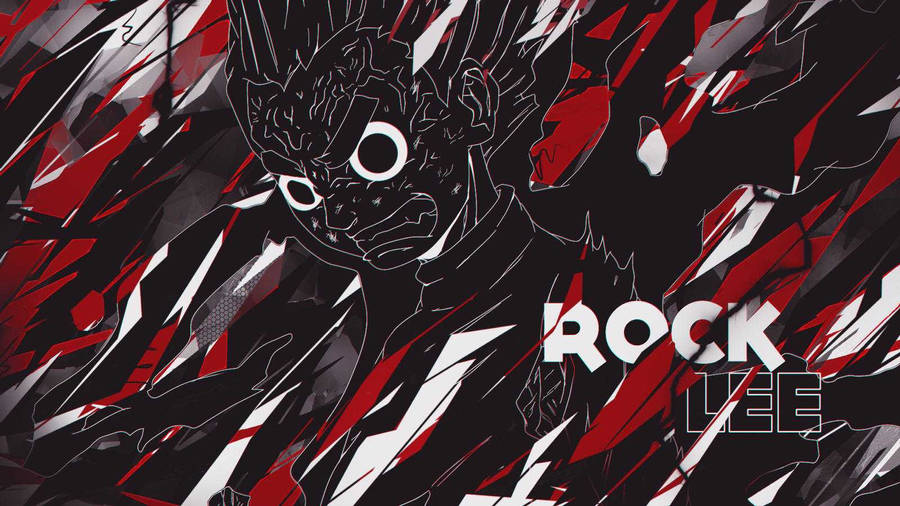 Red And Black Raging Rock Lee Wallpaper