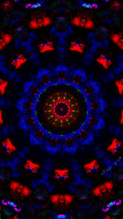 Red And Black Trippy Light Wallpaper