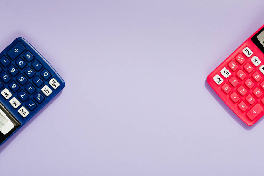 Red And Blue Calculators Wallpaper