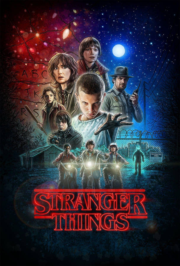 Red And Blue Stranger Things Phone Wallpaper