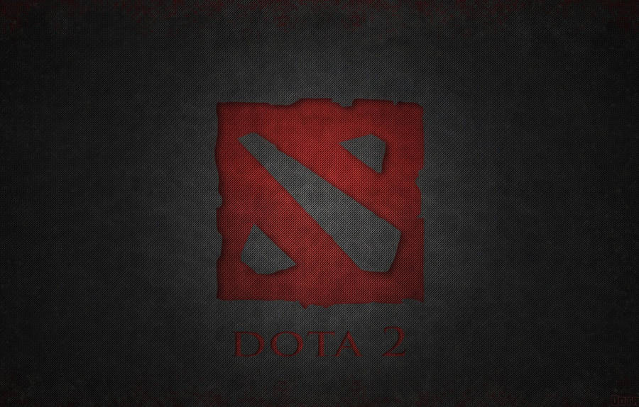 Red And Gray Dota 2 Logo Wallpaper