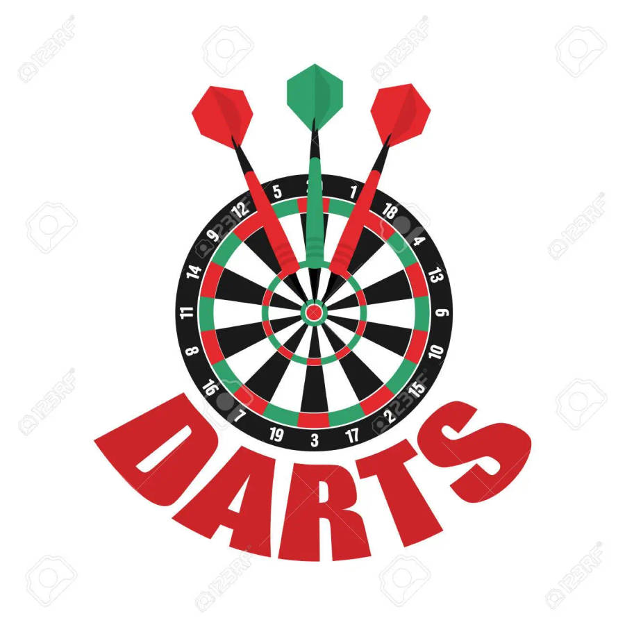 Red And Green Darts Vector Art Wallpaper