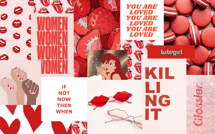 Red And White - Aesthetic Simplicity Wallpaper