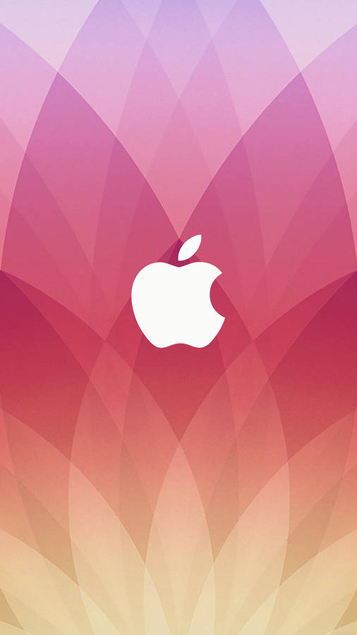 Red And Yellow Gradient Apple Logo Smartphone Background Wallpaper