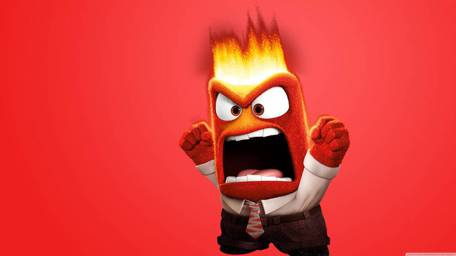 Red Anger Inside Out Wallpaper