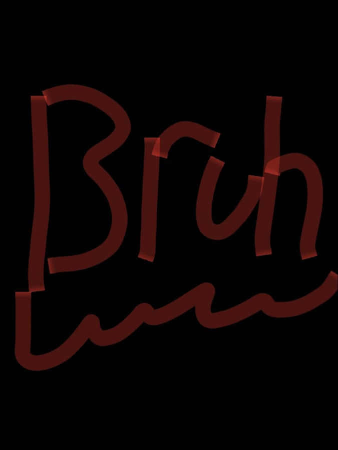 Red Bruh Reaction In Black Wallpaper