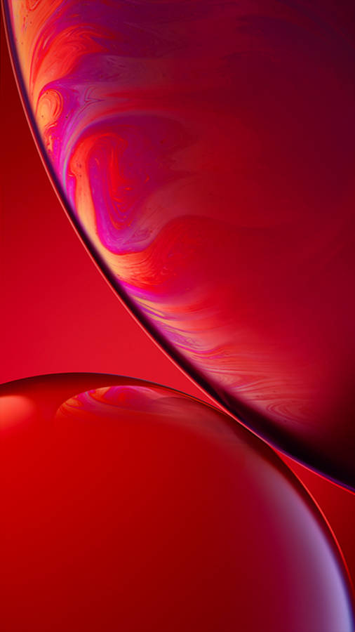 Red Bubbles Ios 16 Wallpaper