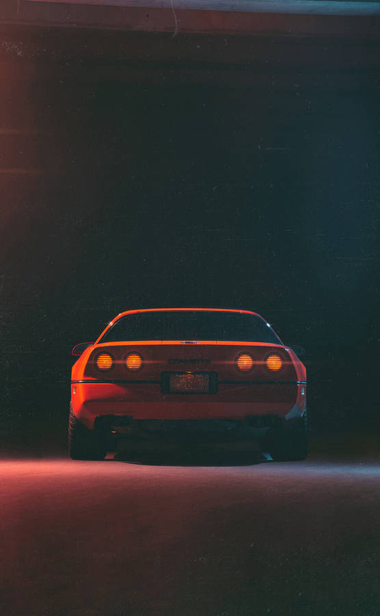 Red C4 Corvette Portrait Wallpaper