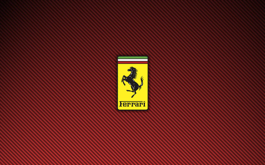 Red Carbon Fiber Ferrari Logo Wallpaper