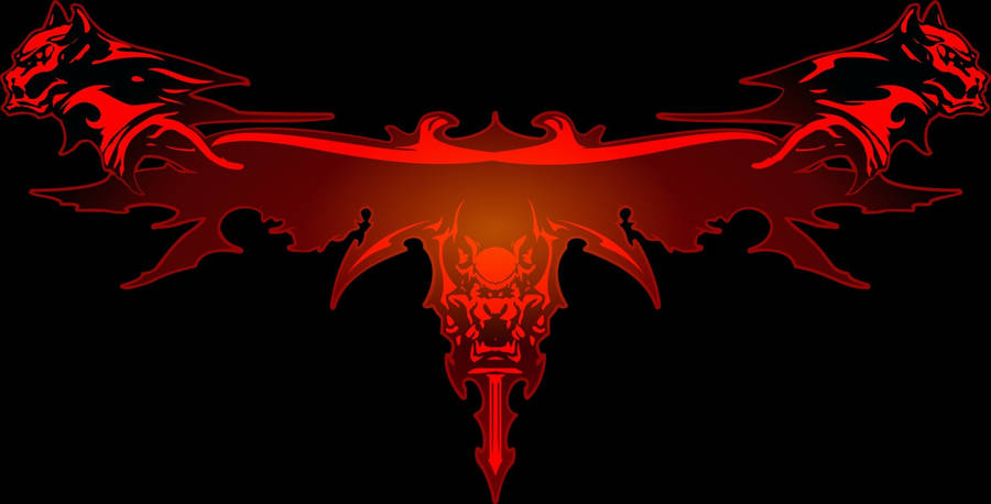 Red Cerberus Logo Wallpaper