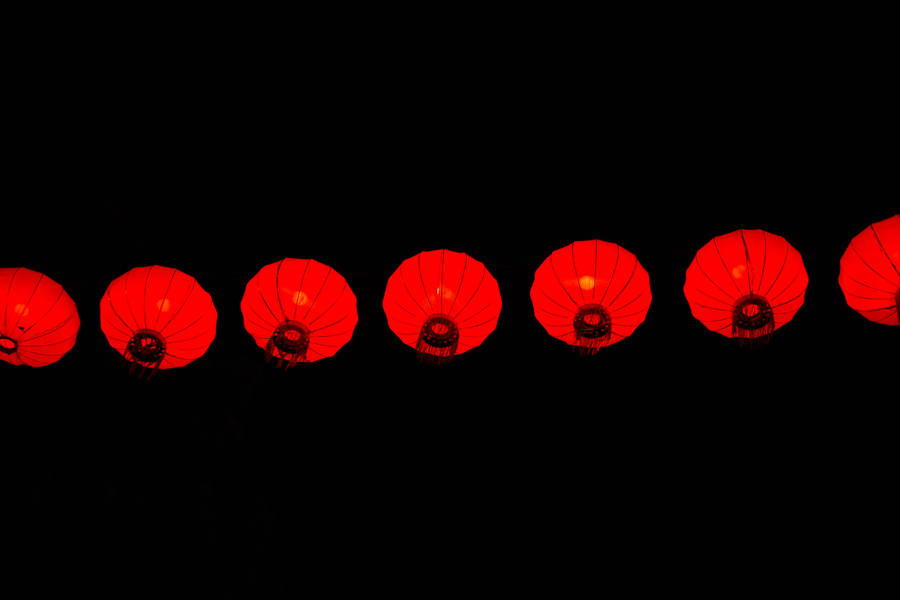 Red Chinese Lanterns Wallpaper
