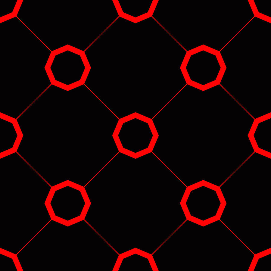 Red Circle Honeycomb Wallpaper