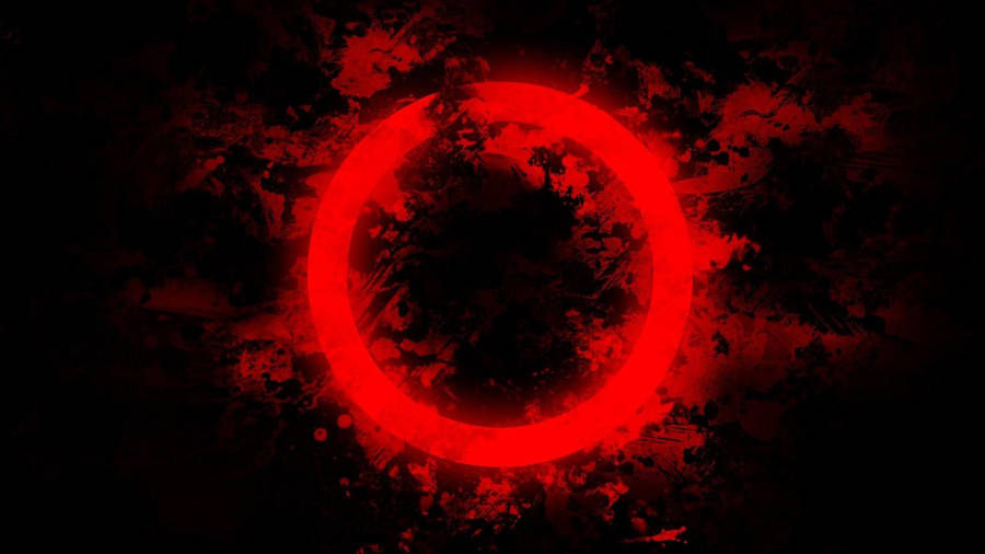 Red Circle With Red Clouds Wallpaper