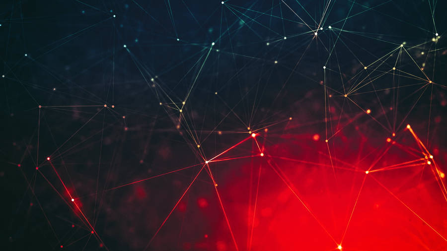 Red Cyberspace Lines Rainmeter Wallpaper