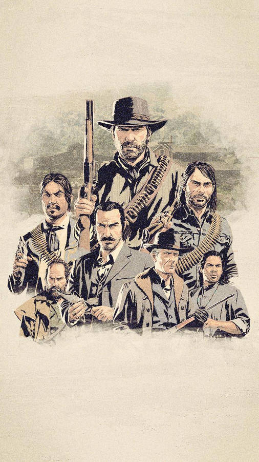 Red Dead Iphone Character Art Wallpaper