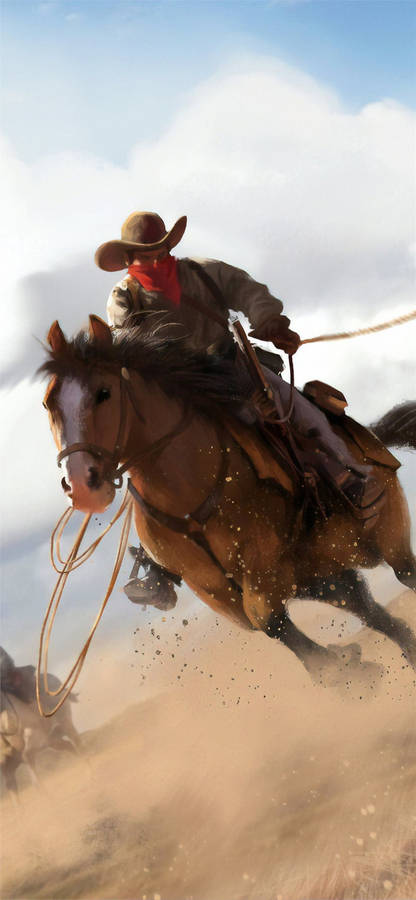 Red Dead Iphone Galloping Horse Wallpaper