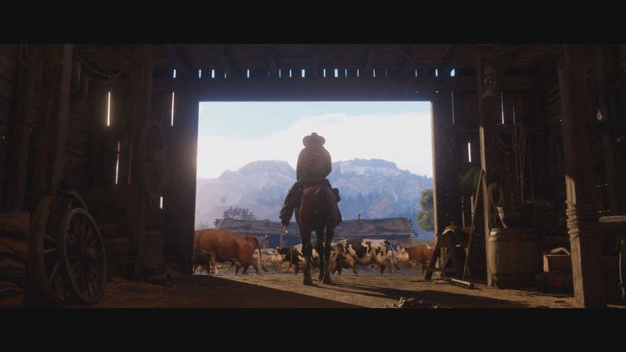 Red Dead Redemption 2 4k Man On Horse Wallpaper