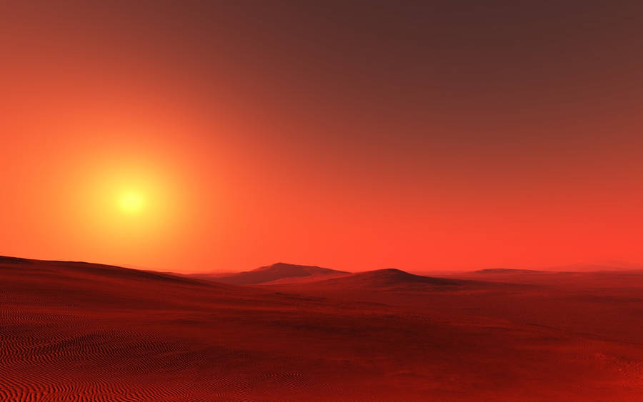 Red Desert Sun Wallpaper