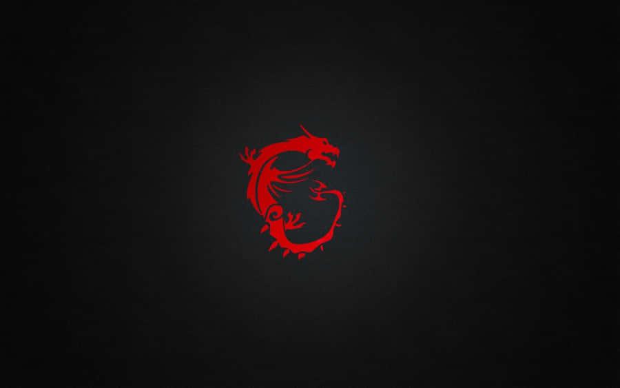 Red Dragon Logoon Black Background Wallpaper