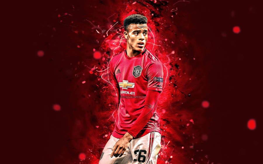 Red Energy Mason Greenwood Wallpaper