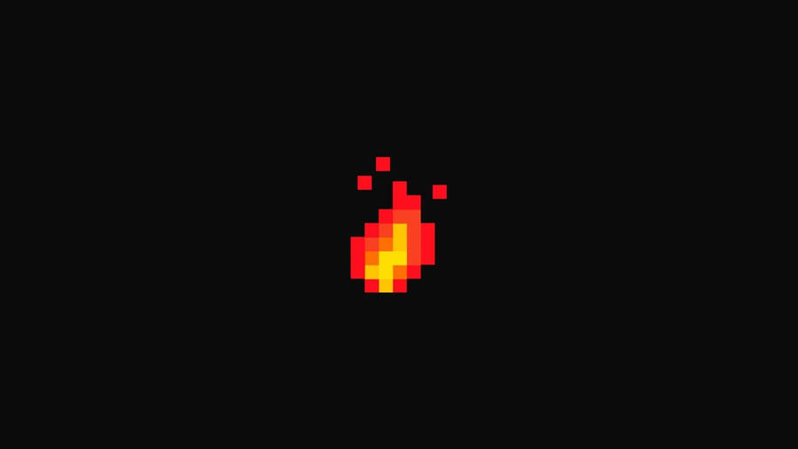 Red Flame 8 Bit Wallpaper