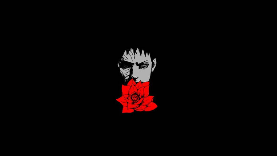 Red Flower Art Obito Wallpaper