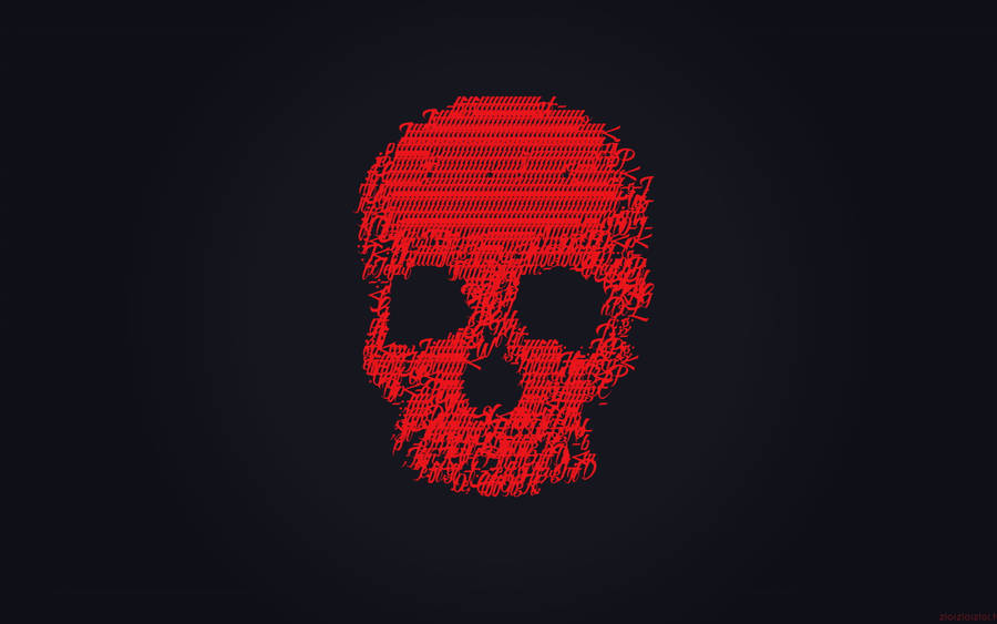 Red Gangster Skull Wallpaper