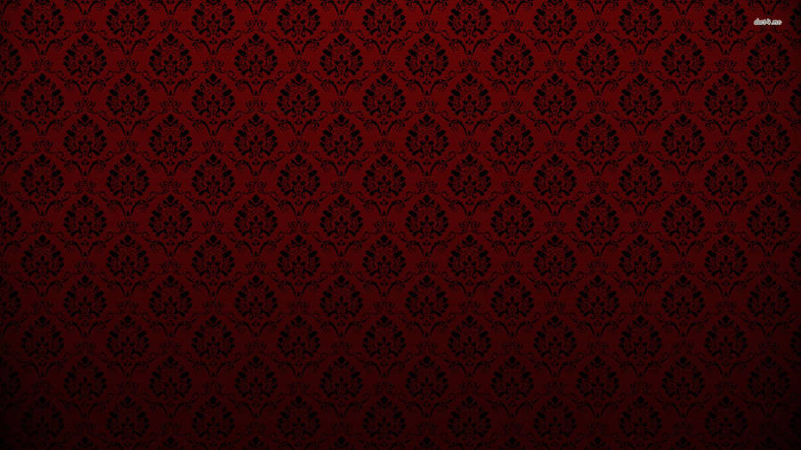 Red Gothic Victorian Pattern Wallpaper
