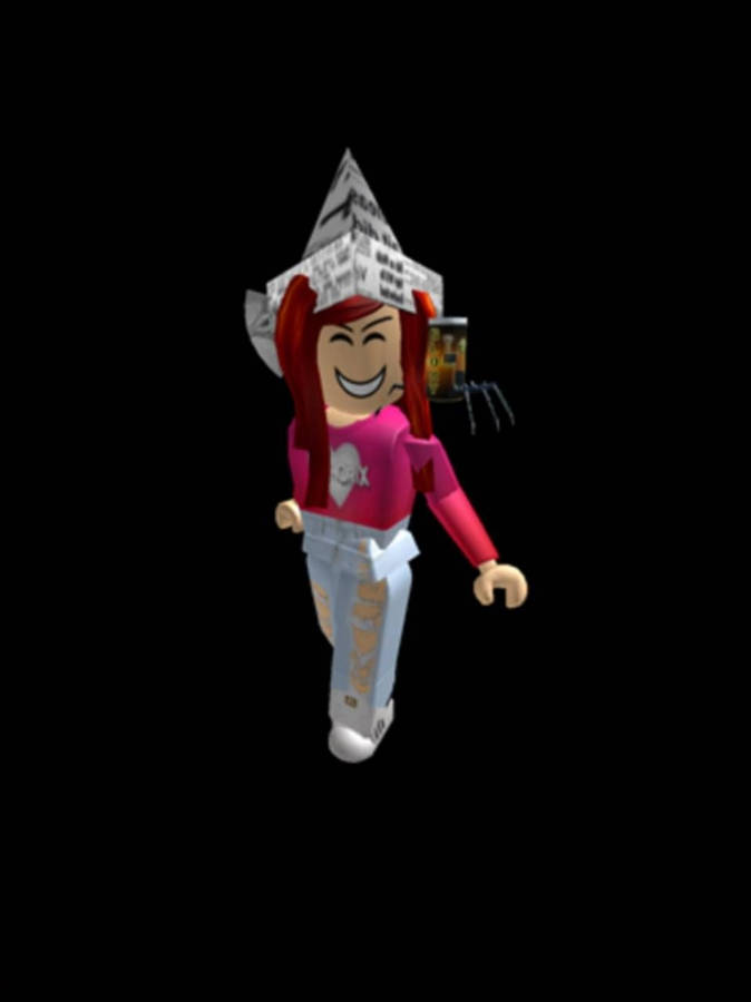 Red Hair Cute Roblox Girl Wallpaper