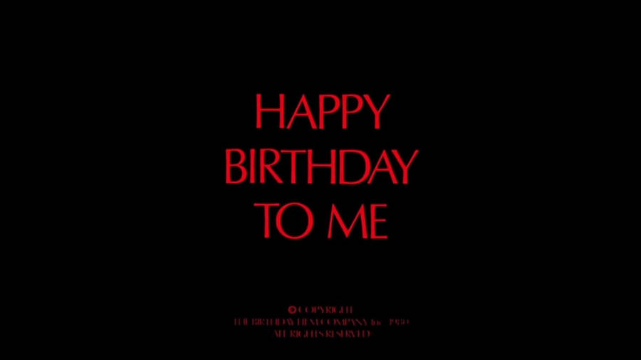 Red Happy Birthday To Me Text Wallpaper