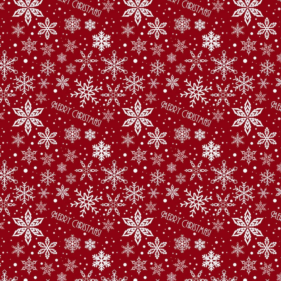 Red Holiday Snowflakes Pattern Wallpaper